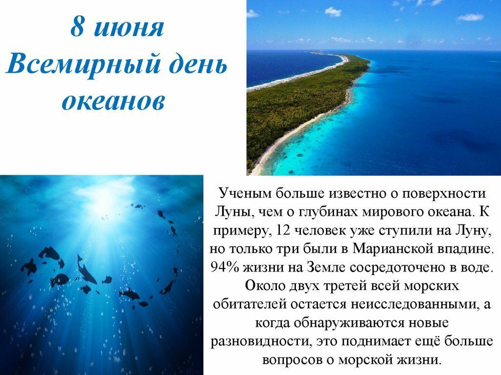 Всемирный день океанов презентация