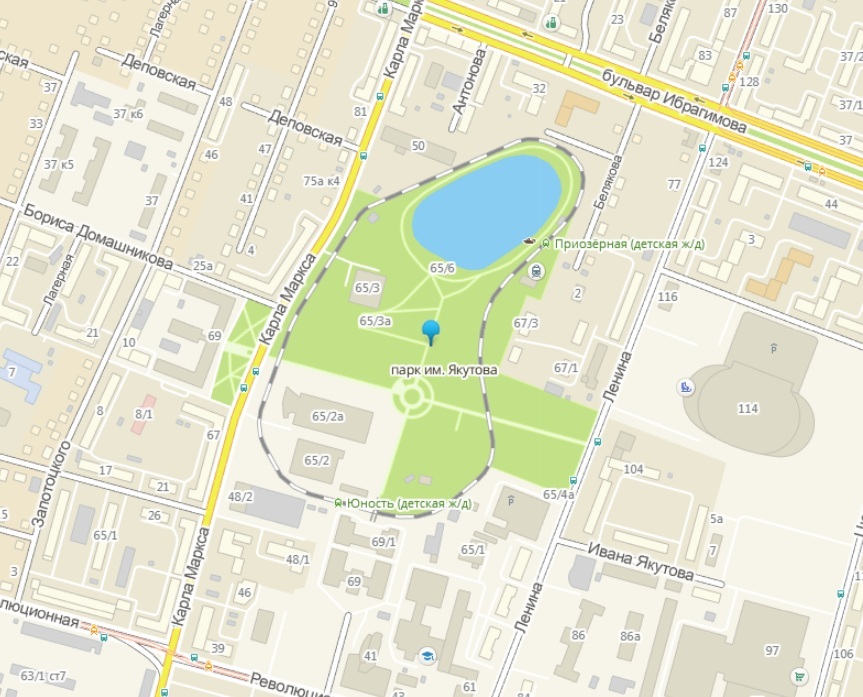 Парк якутова в уфе карта