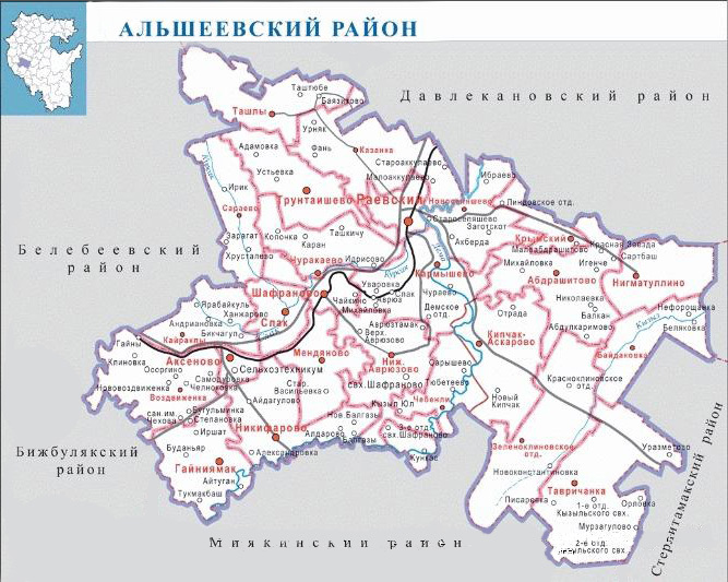 Бижбуляк карта башкирии
