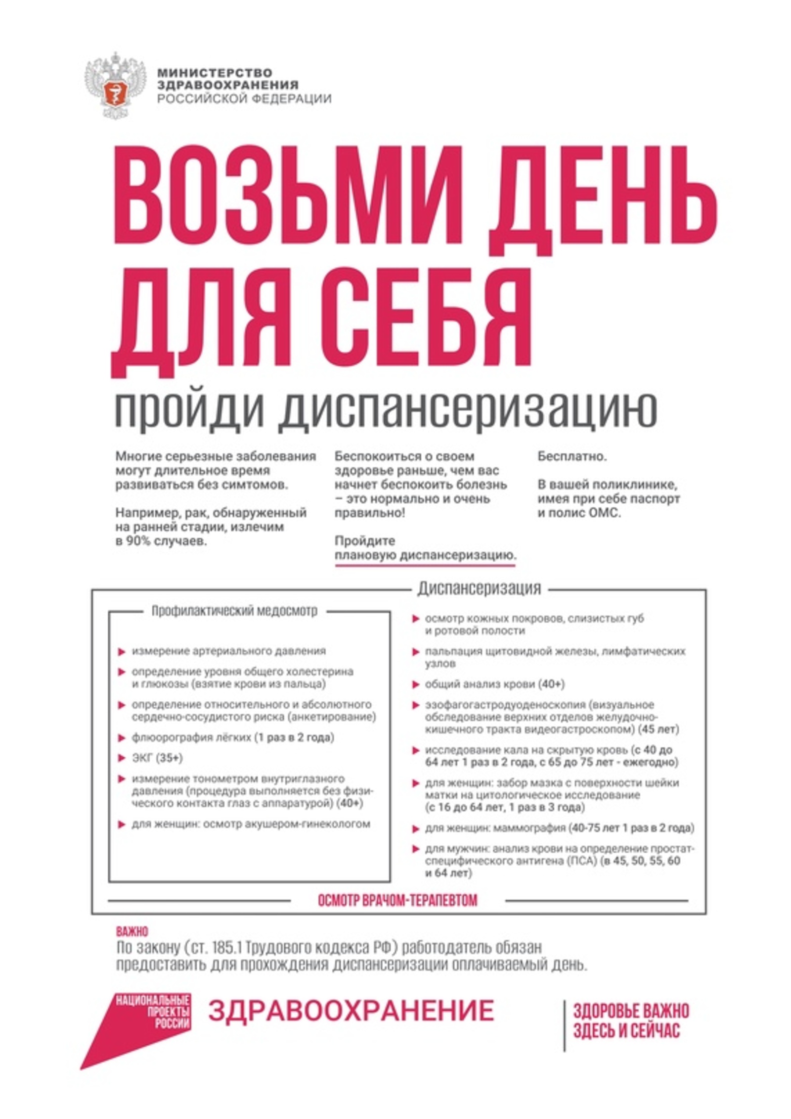 Лучший способ позаботиться о себе — пройти диспансеризацию!