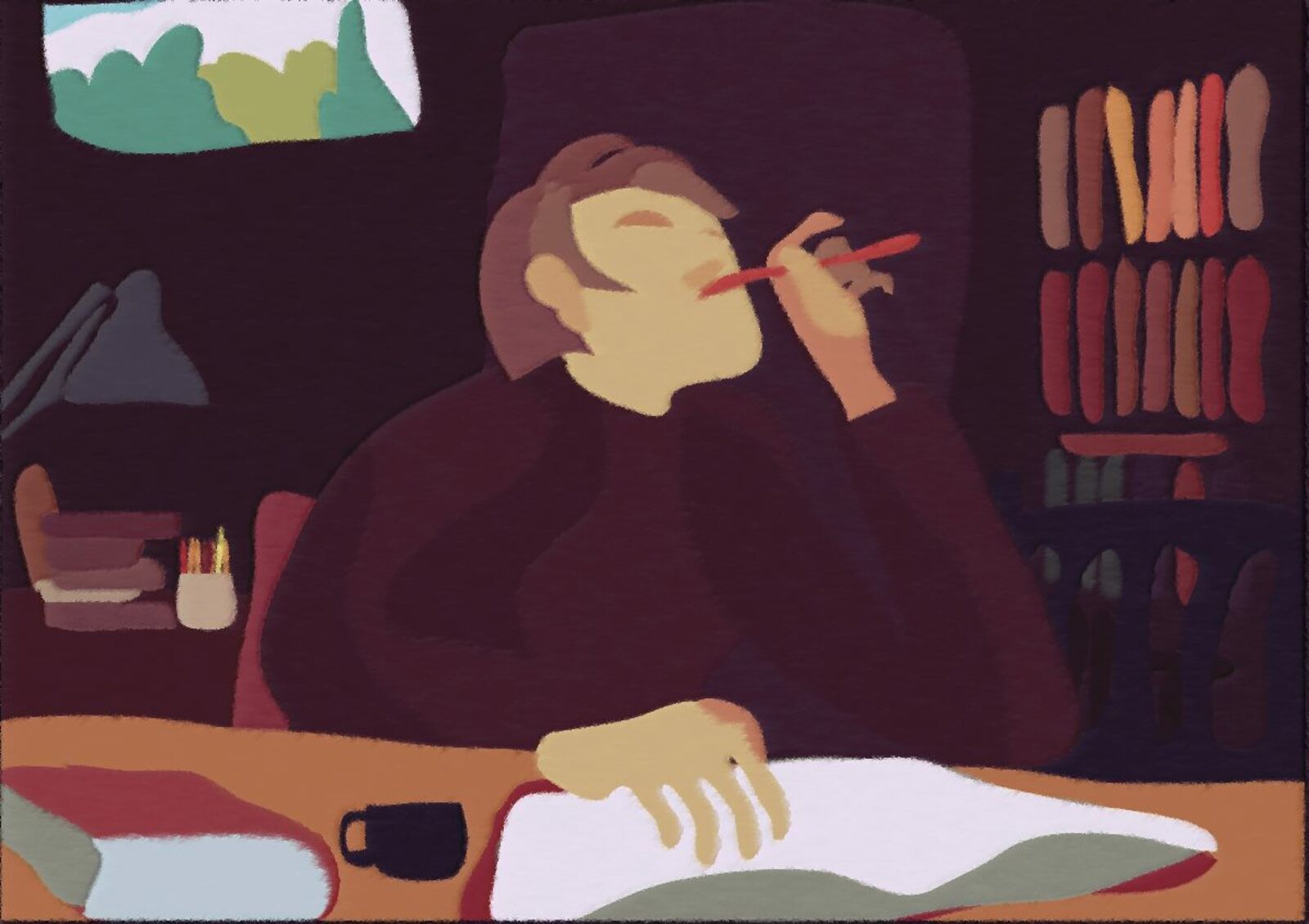 Начинающий литератор. Писатель без лица. Муки творчества. Писатель за работой арт. Поэт арт.