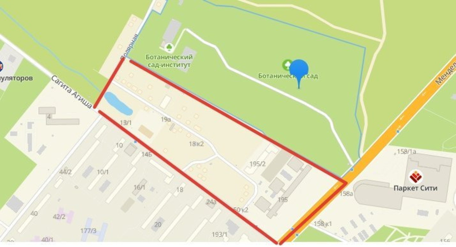 План застройки ботанический сад