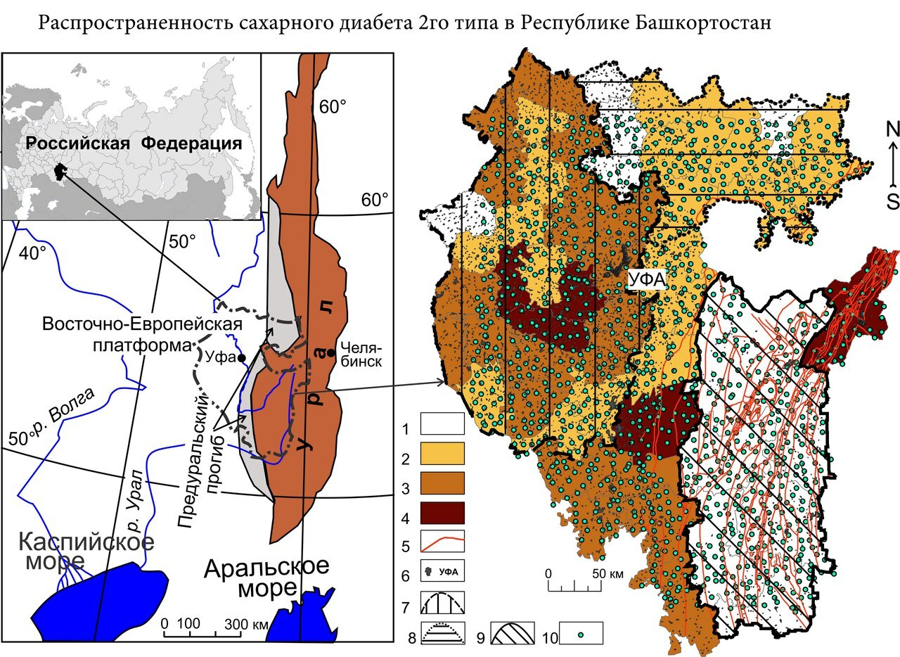 Население башкортостана карта