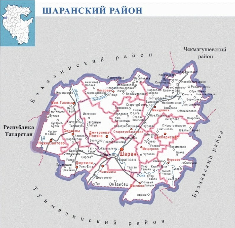 Карта туймазы шаран
