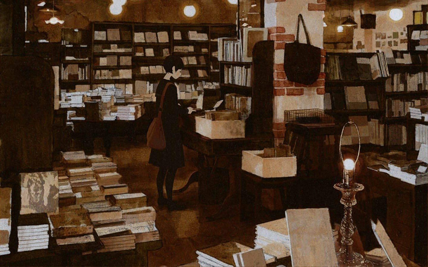 Картина книжная лавочка