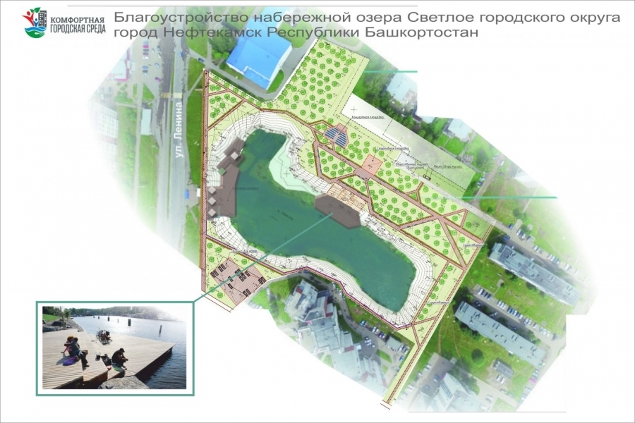 Озеро на плане