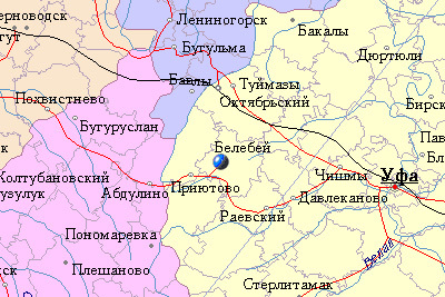 Белебей карта маршрут