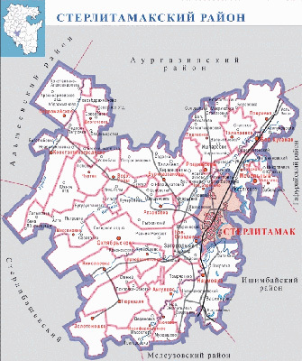 Карта стерлитамака с районами
