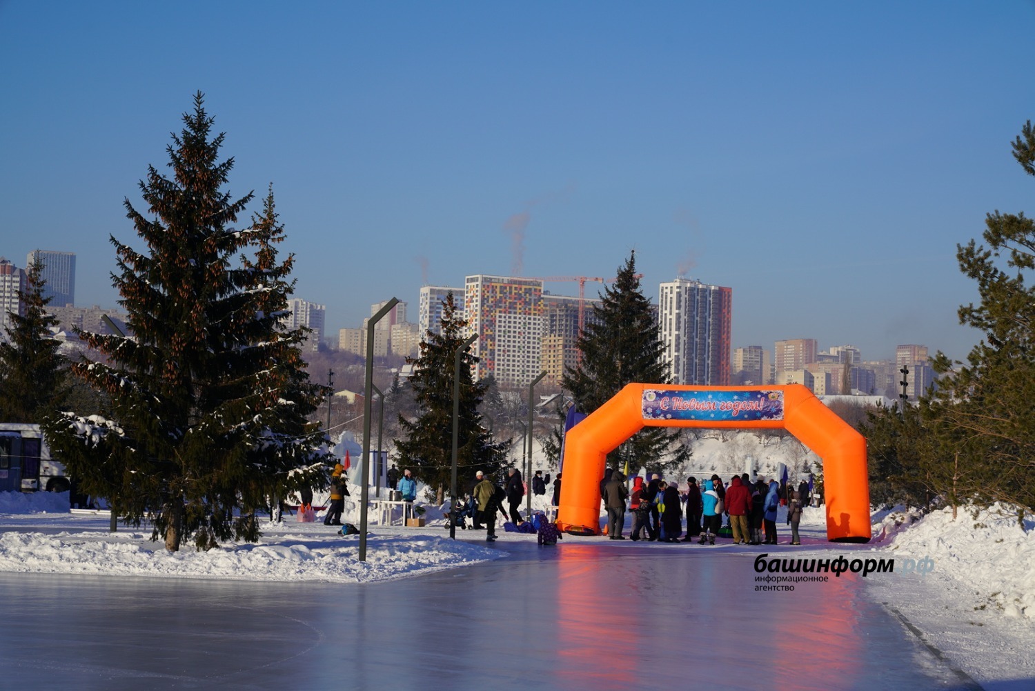 парки в уфе зимой