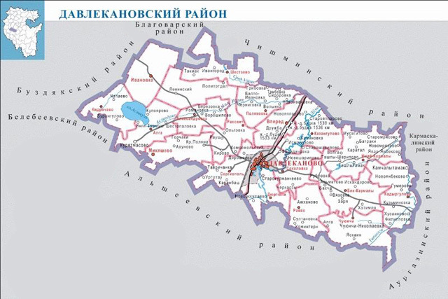 Город давлеканово карта
