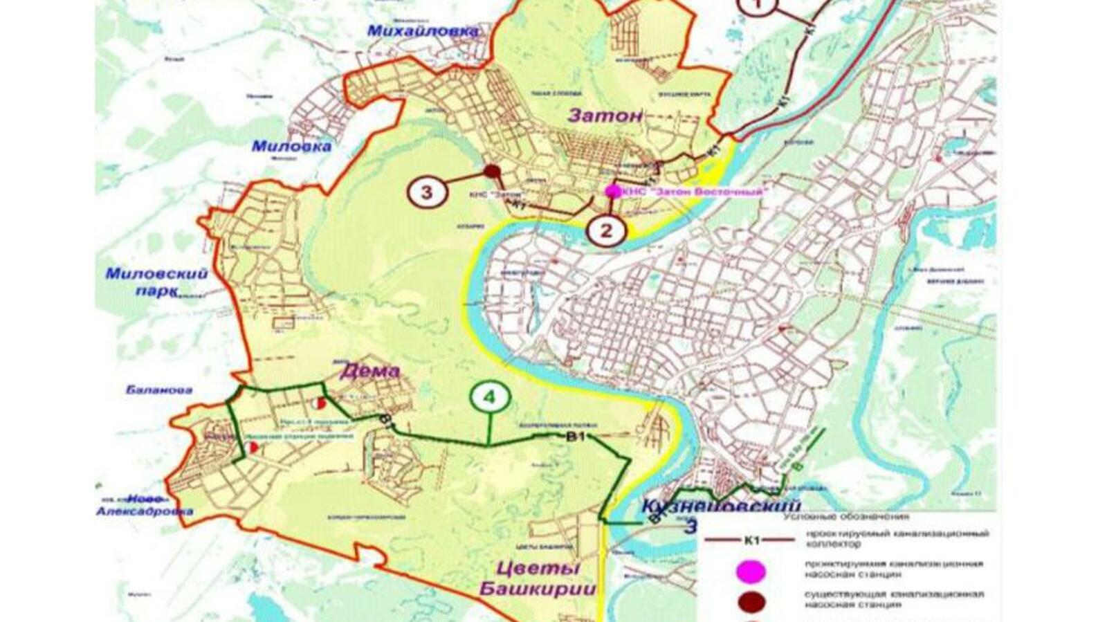 Карта застройки уфы