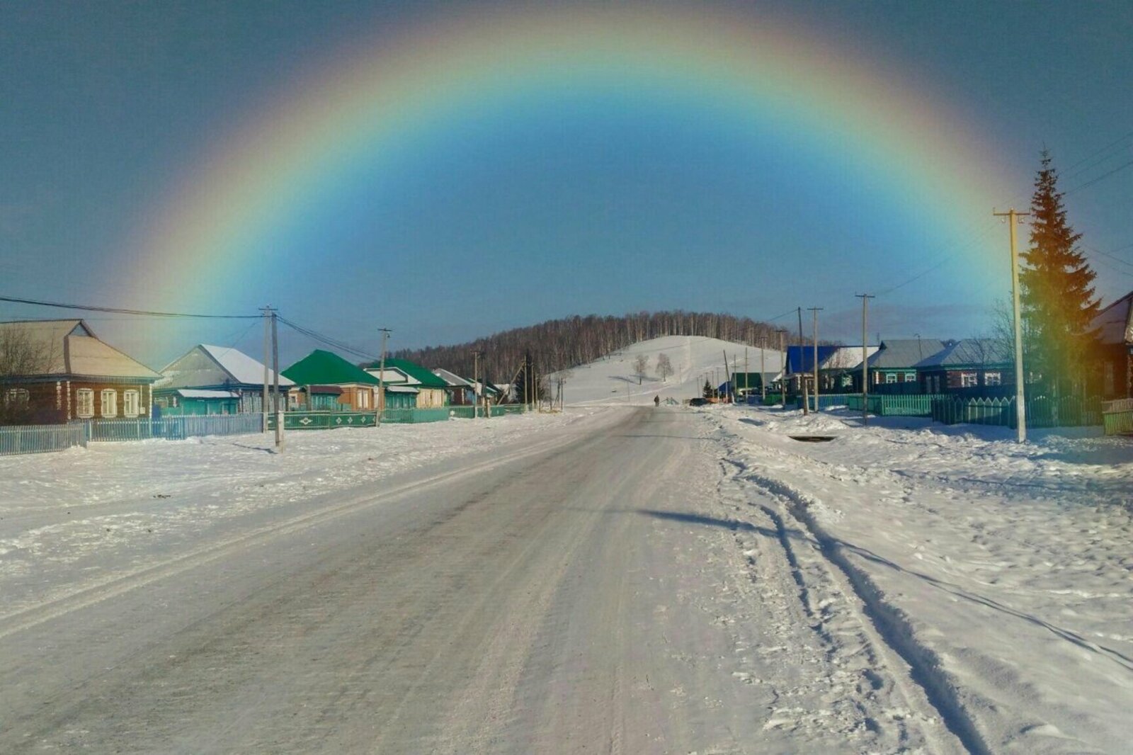 Радуга И Снег Фото